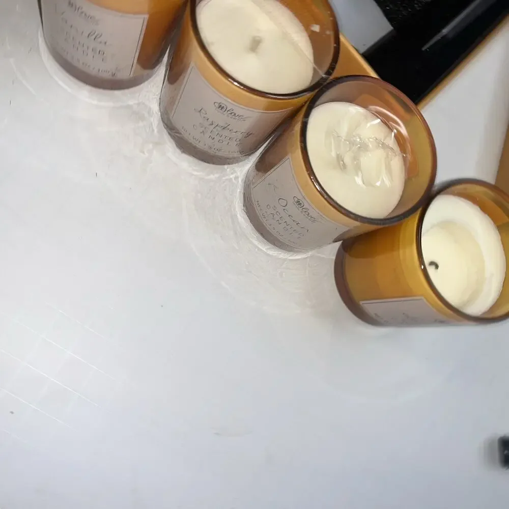 Scented Soy Wax Candle Set Stress Relief and Home Decor 3.5oz x 4 - Picture 2 of 6